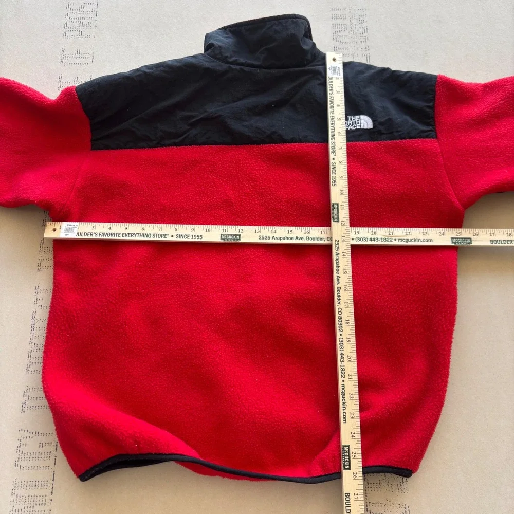 Vintage‎ 90s The North Face Denali Fleece Jacket XL Red Black Made in USA